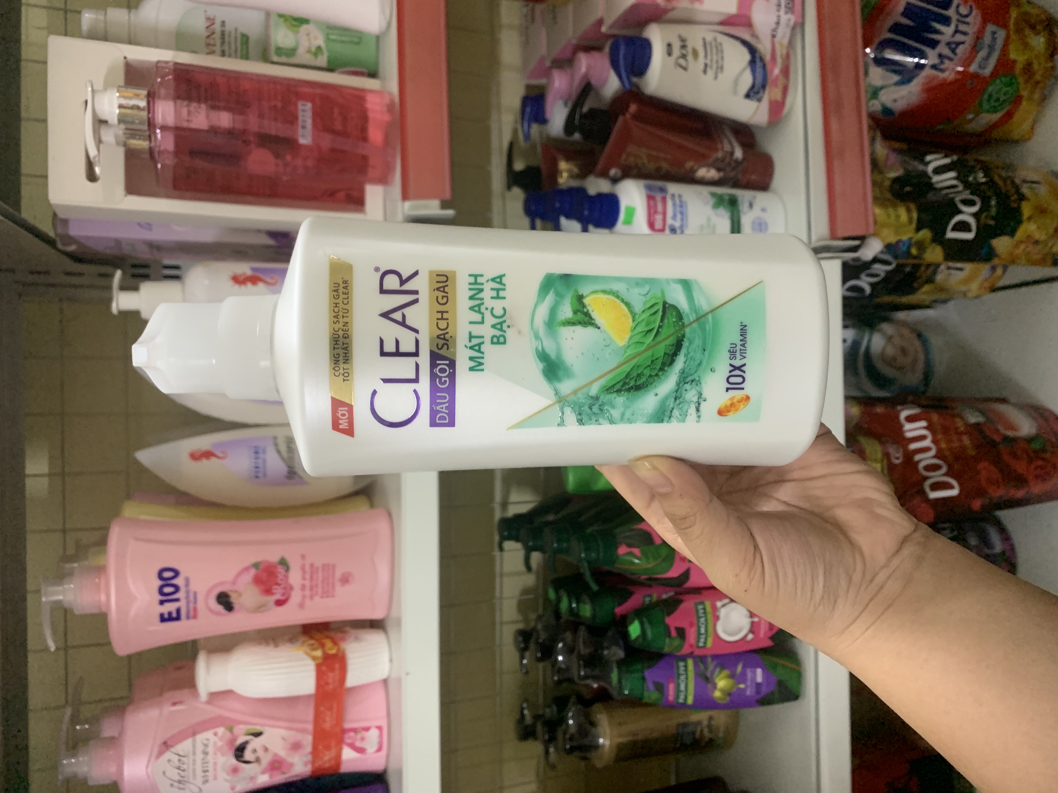 dầu gội clear bạc hà sạch gầu mát lạnh 