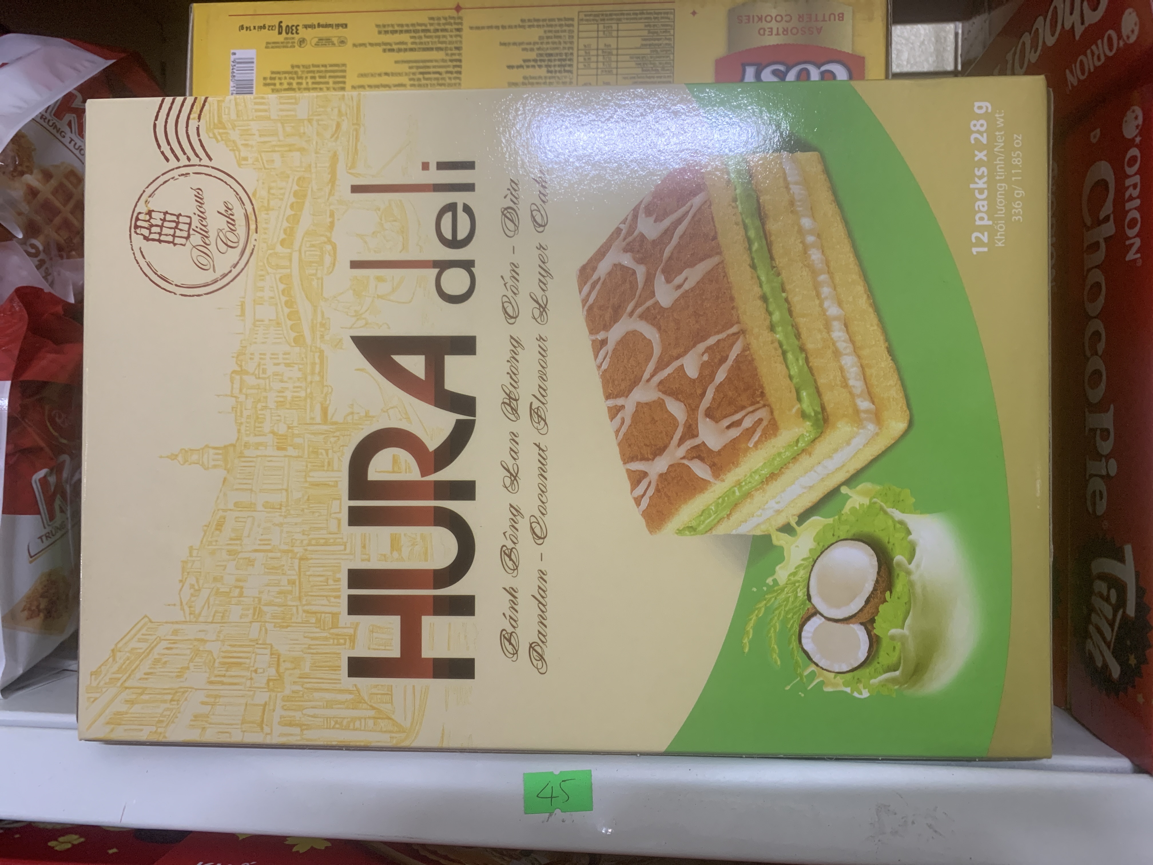 Bánh bông lan hướng cốm